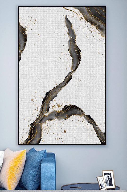 布纹轻奢壁画背景画