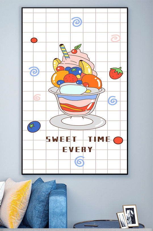 儿童房卡通壁画装饰画-众图网