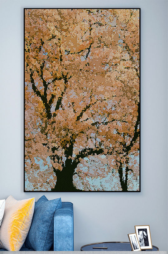 装饰画立即下载简约树木装饰三联挂画立即下载秋季文艺优雅女孩手绘