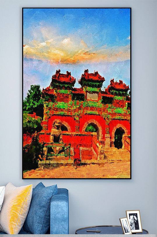 油画寺院装饰画壁画