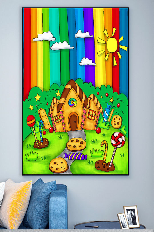 卡通儿童房壁画装饰画