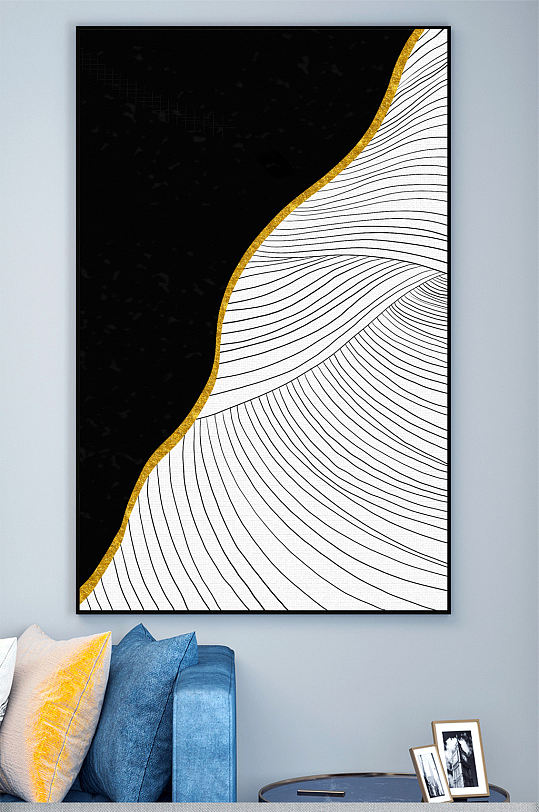 线条几何轻奢壁画装饰画