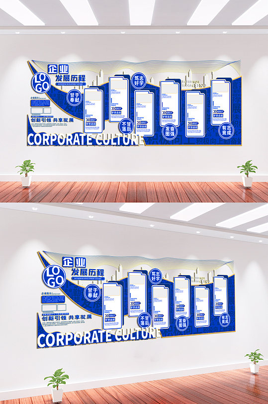 公司企业发展历程文化墙-众图网