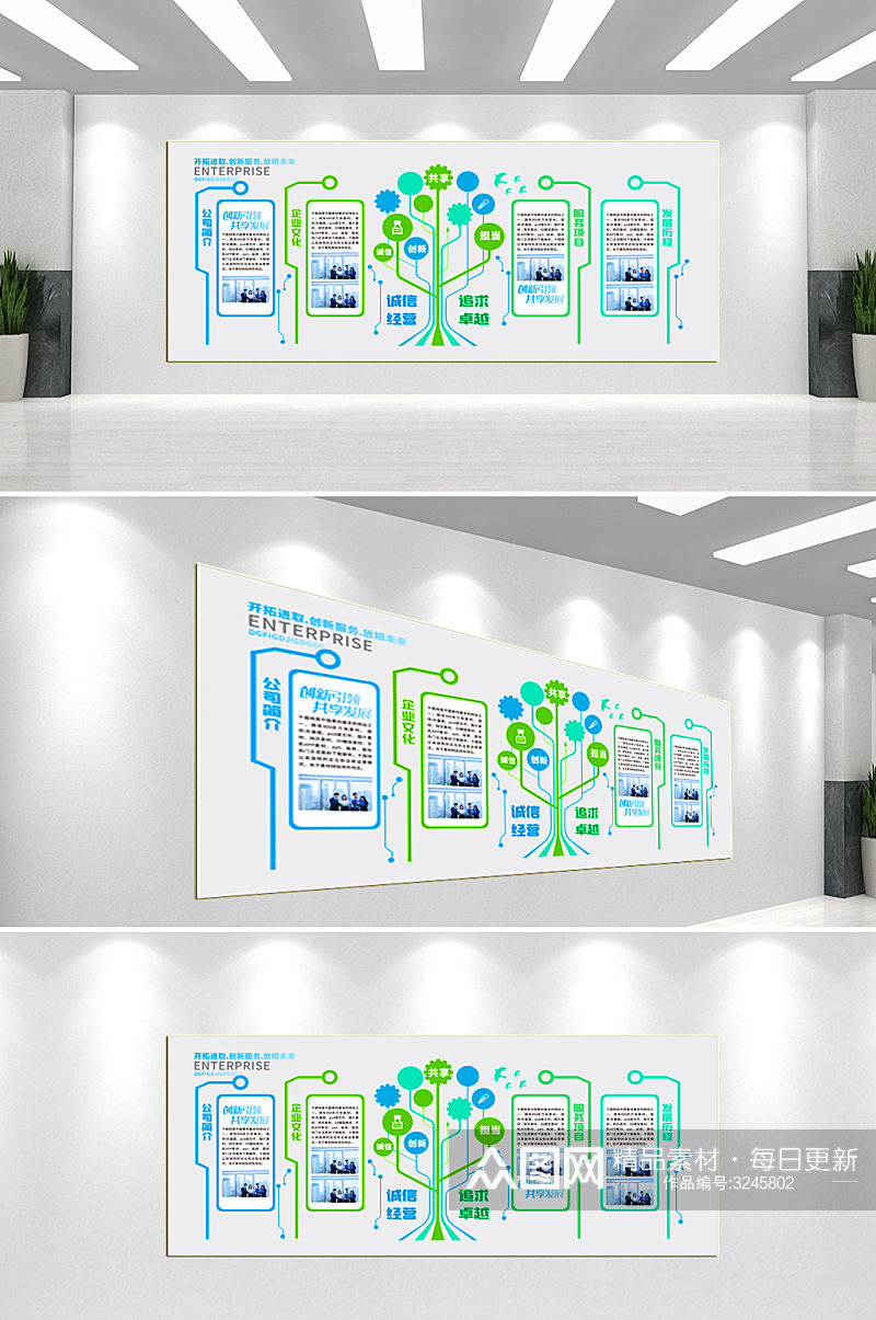 公司简介企业文化墙背景墙素材