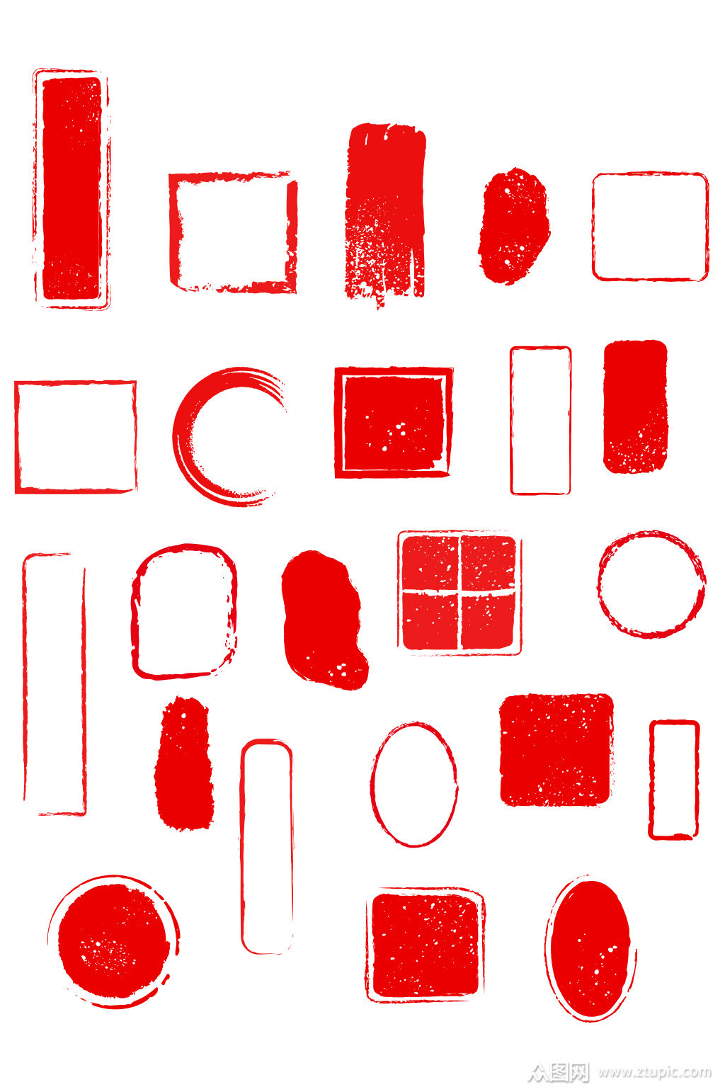 免抠中国传统印章素材