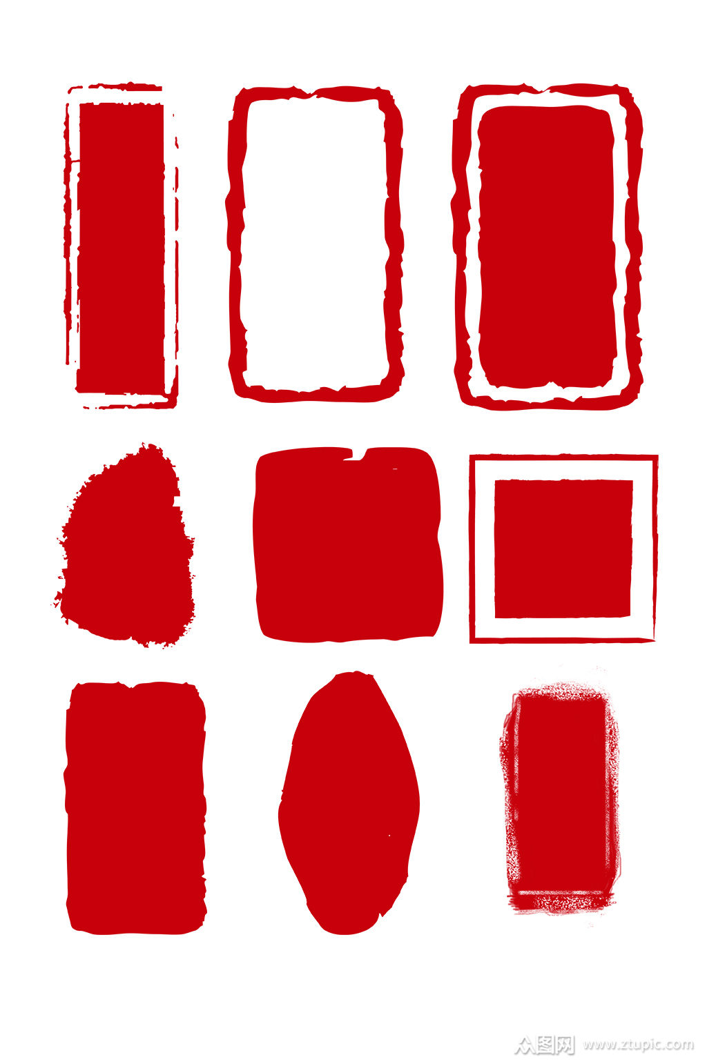 红色印章图片素材模板下载-编号319063-众图网