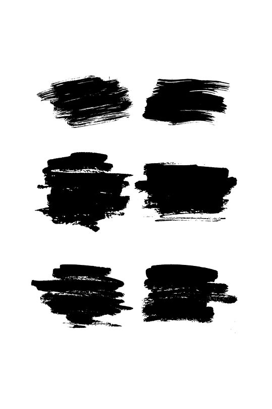 中国风毛笔笔刷笔触素材-众图网