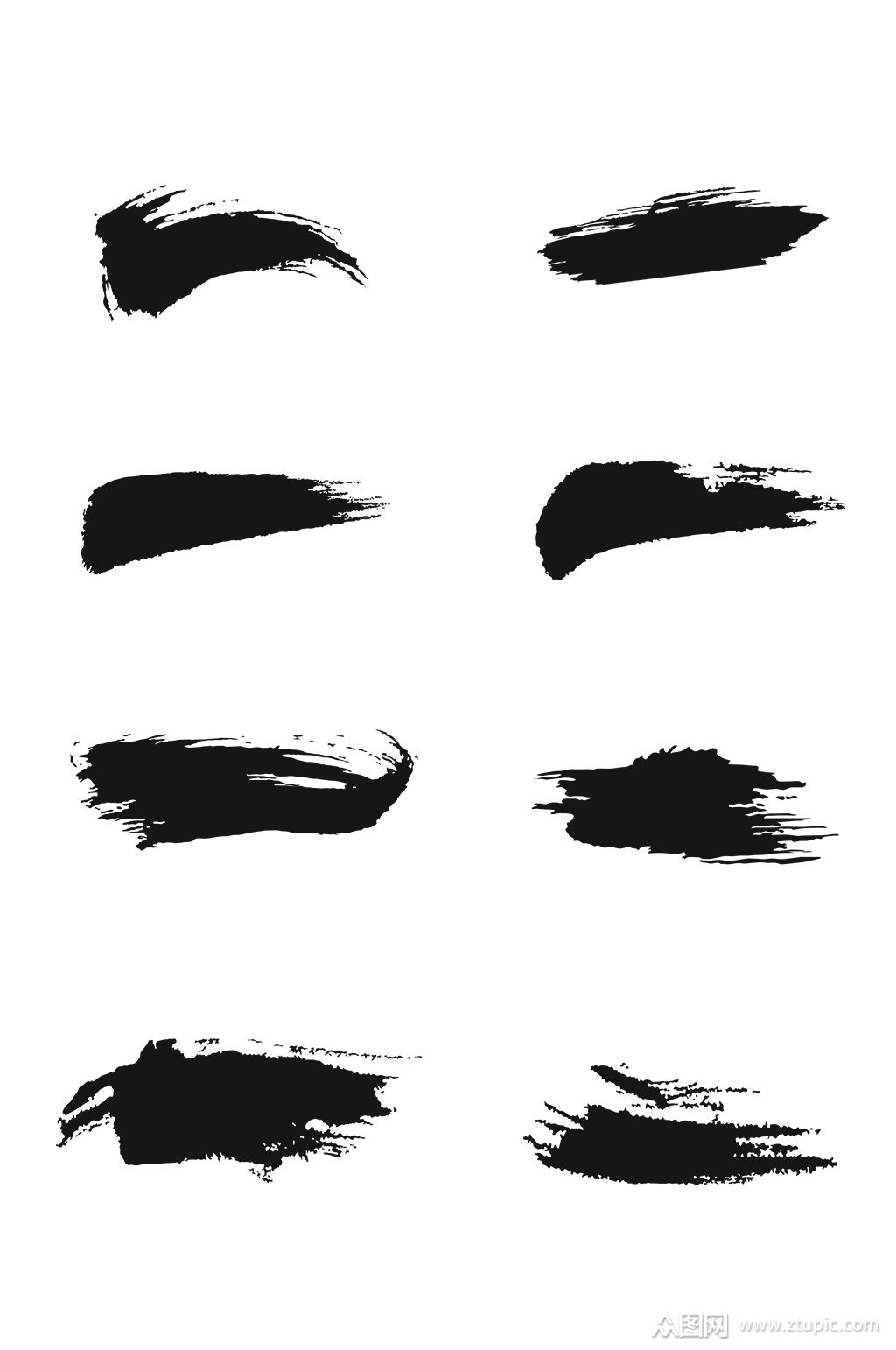 中国风复古毛笔笔刷标题