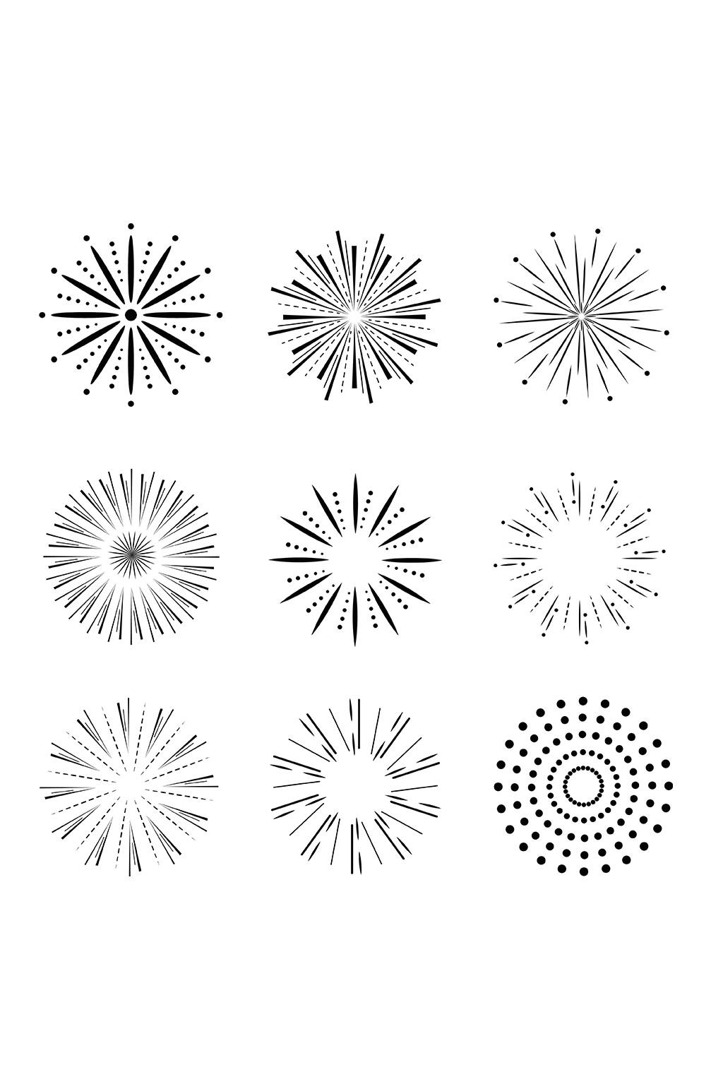 烟花素材图案集合矢量图素材