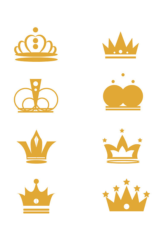 手绘皇冠矢量素材