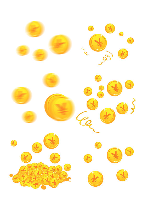 通用促销金币雨png