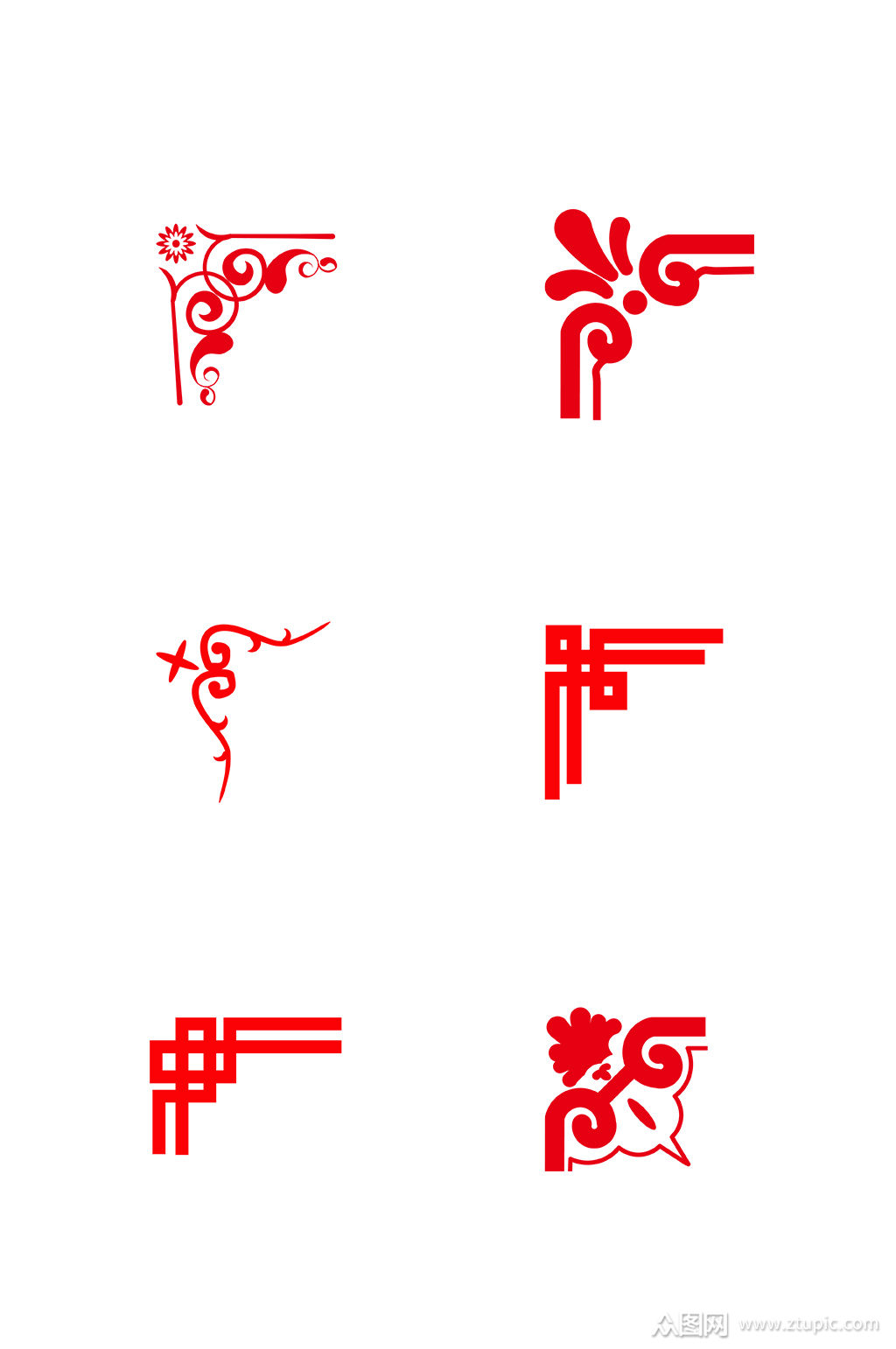 中国风边框古典花纹矢量