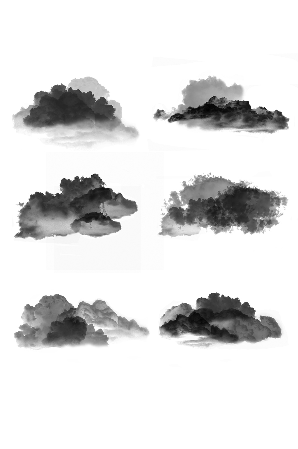 简约中国风黑色水墨云素材模板下载 编号3410 众图网