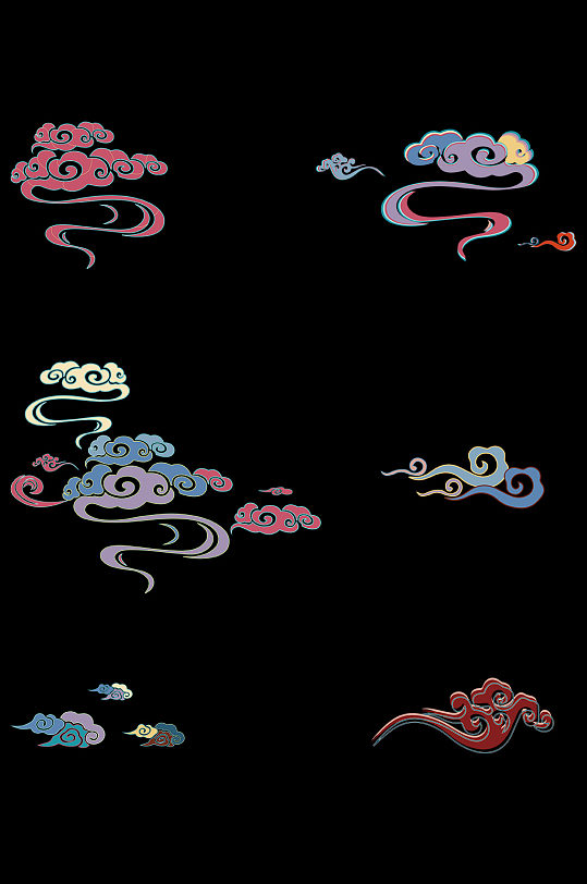 古风敦煌色中国风祥云