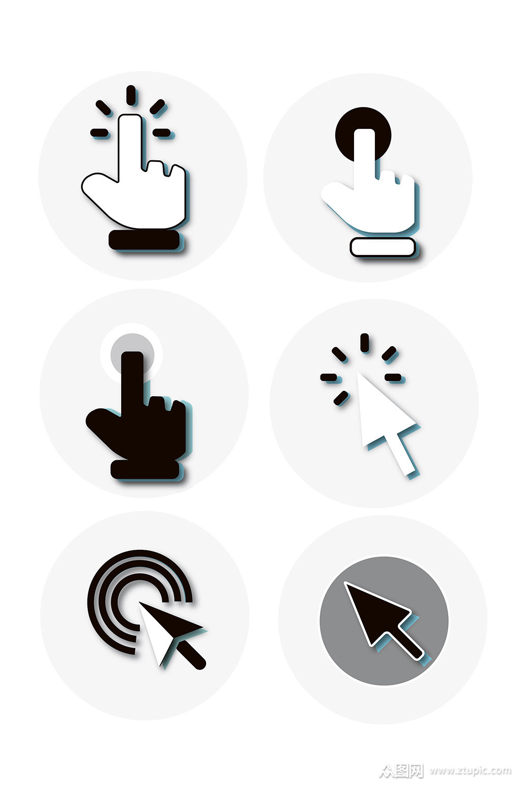 鼠标点击矢量免抠素材