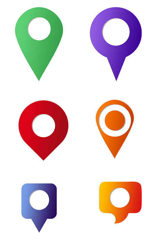 地图标记免抠透明图素材