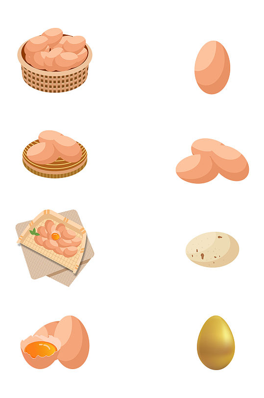 元旦节鸡蛋素材免抠