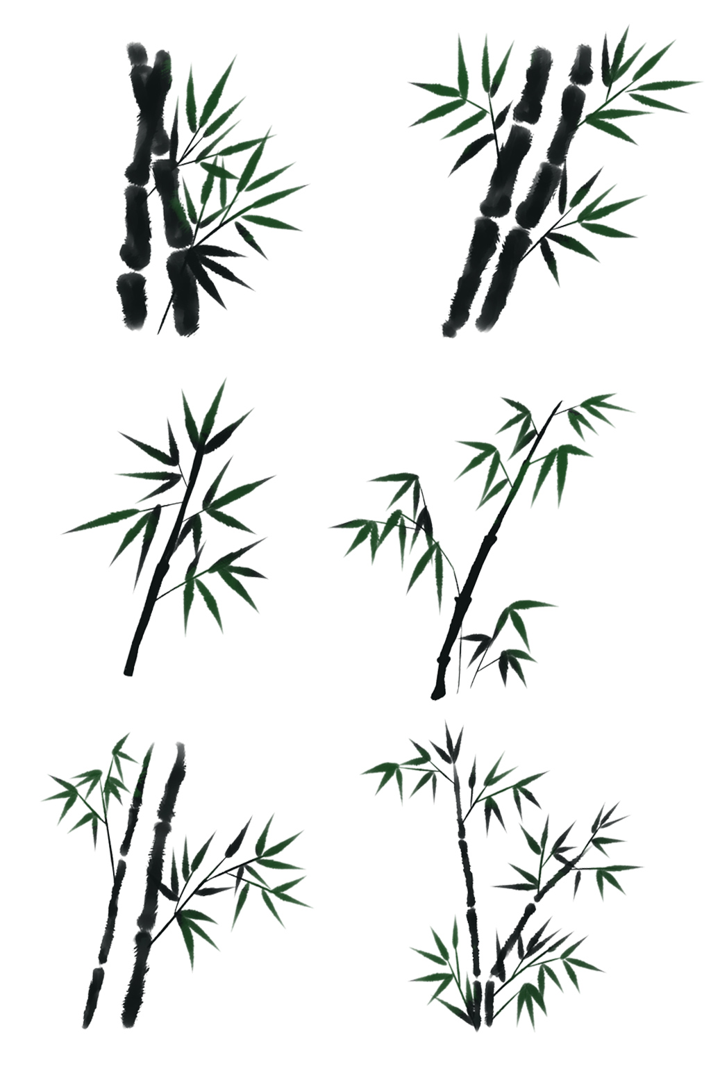 中国风水墨竹子免抠元素模板下载-编号358296-众图网
