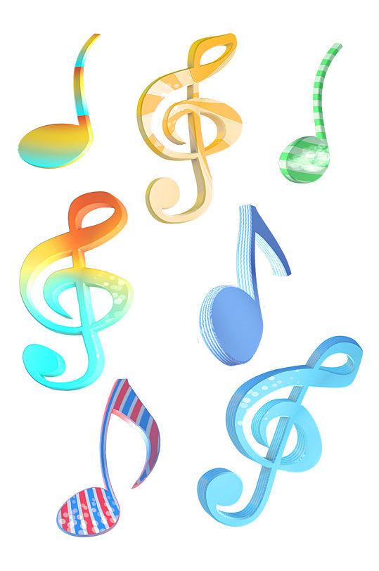 创意的艺术音符设计图案