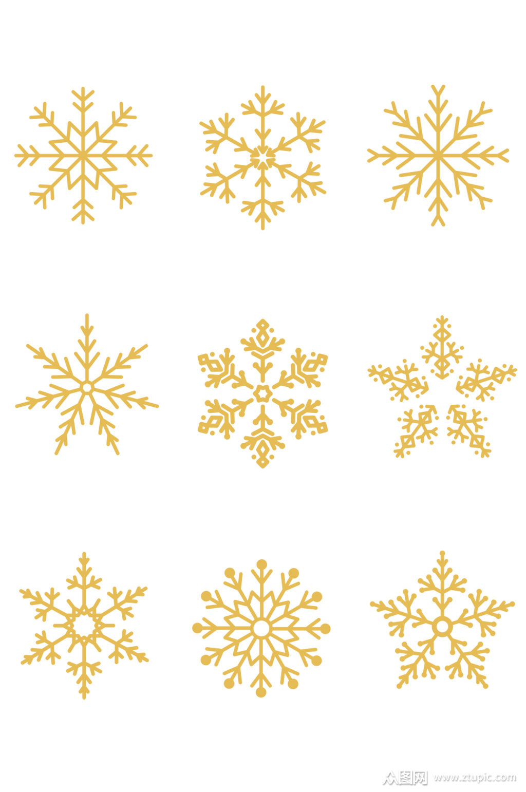 雪花圣诞节冬季卡通免抠素材