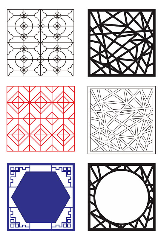 镂空边框花纹免抠