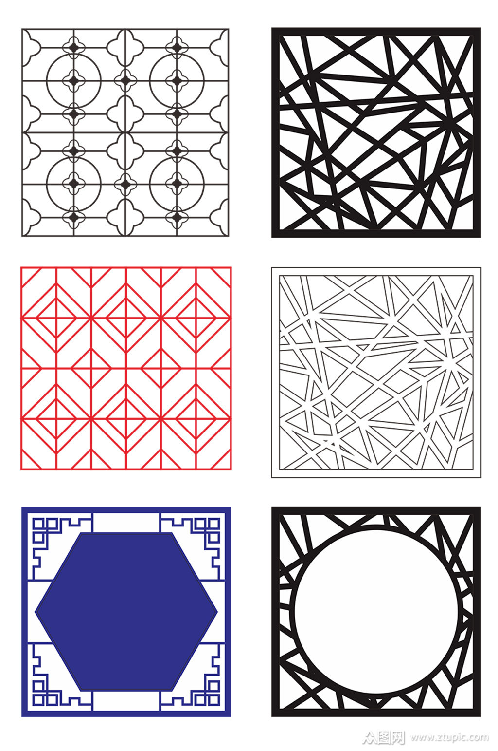 镂空边框花纹免抠
