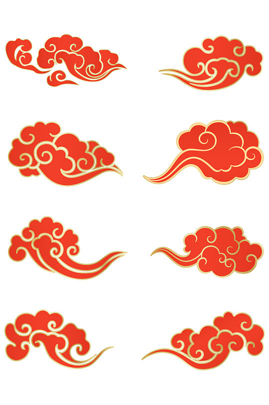 祥云图案免抠素材祥云矢量图