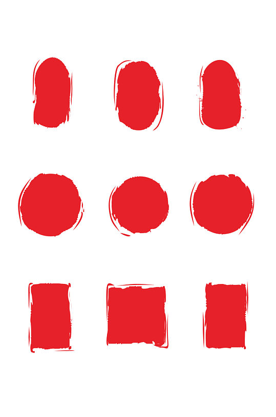 中国风古典红色印章素材-众图网