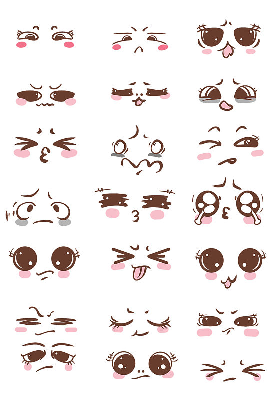 卡通表情图标图片-卡通表情图标设计素材-卡通表情图标模板下载