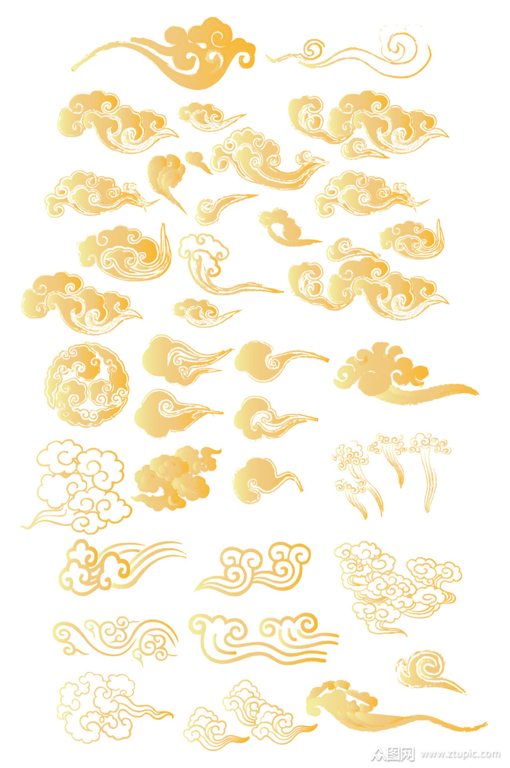 古典祥云图案免抠元素祥云矢量图