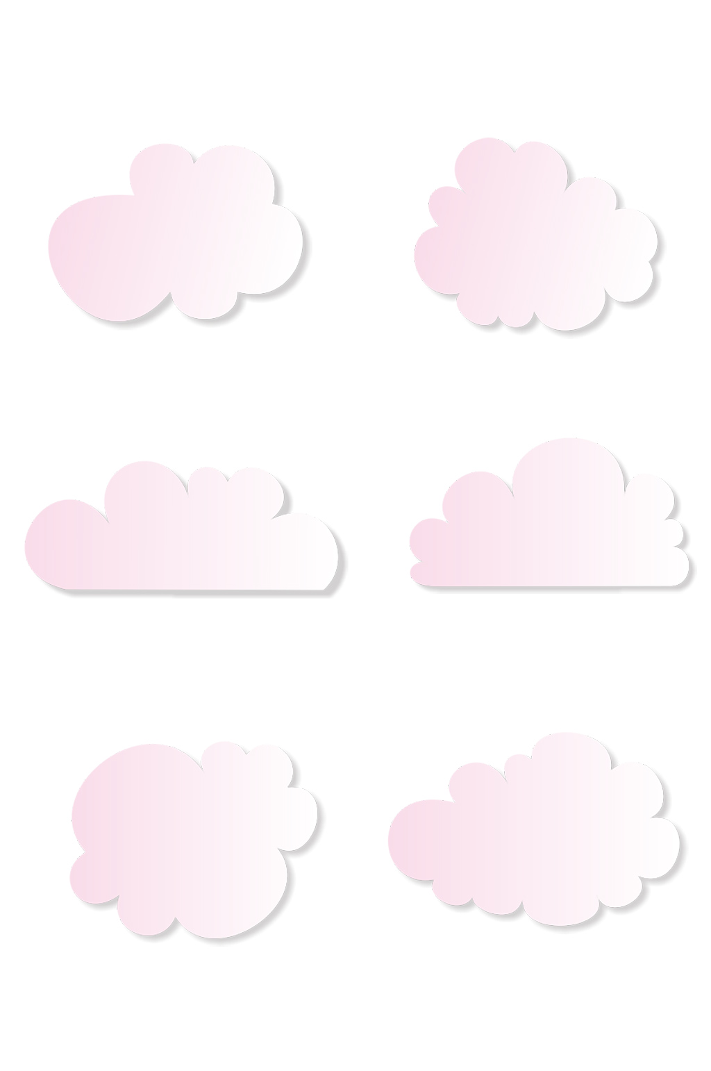 插画云彩矢量免抠素材