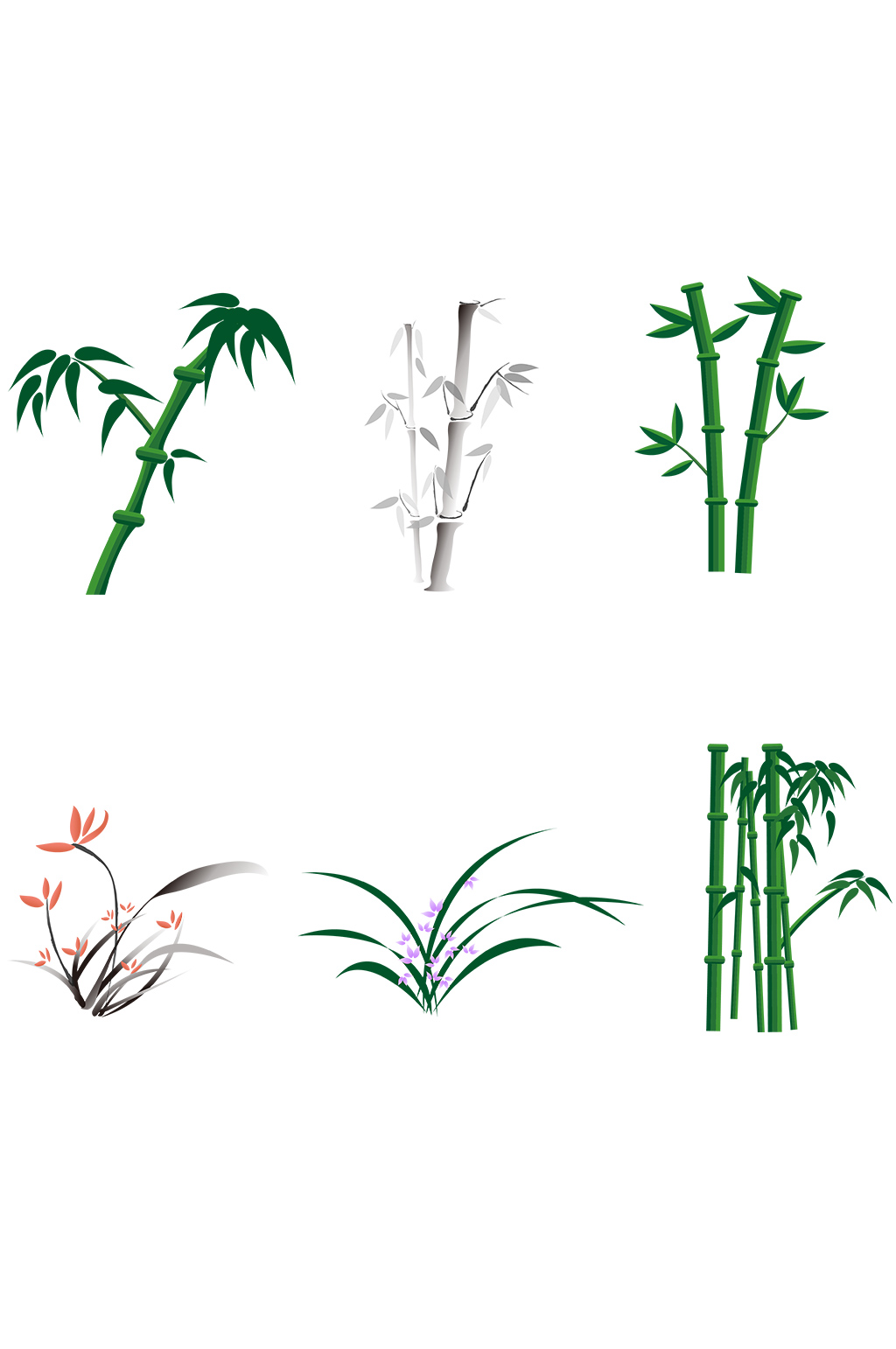 竹子素材绿植免抠