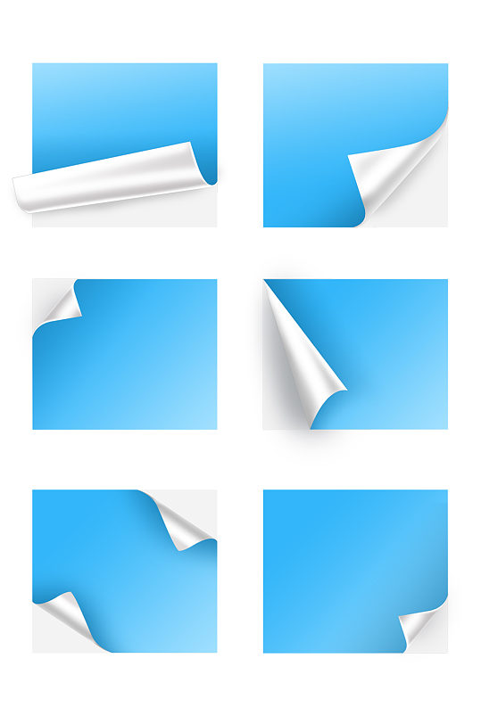 纸张书本翻页折页元素效果