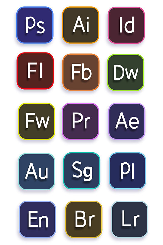 ps矢量图标图片-ps矢量图标设计素材-ps矢量图标模板下载-众图网