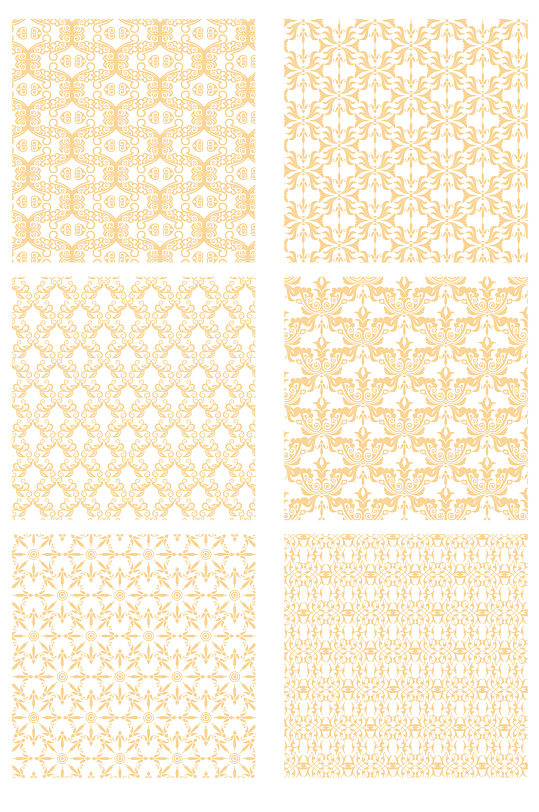 金色素雅古典暗纹图片免抠