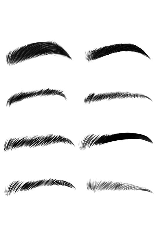 不同眉形的眉毛图片免抠-众图网