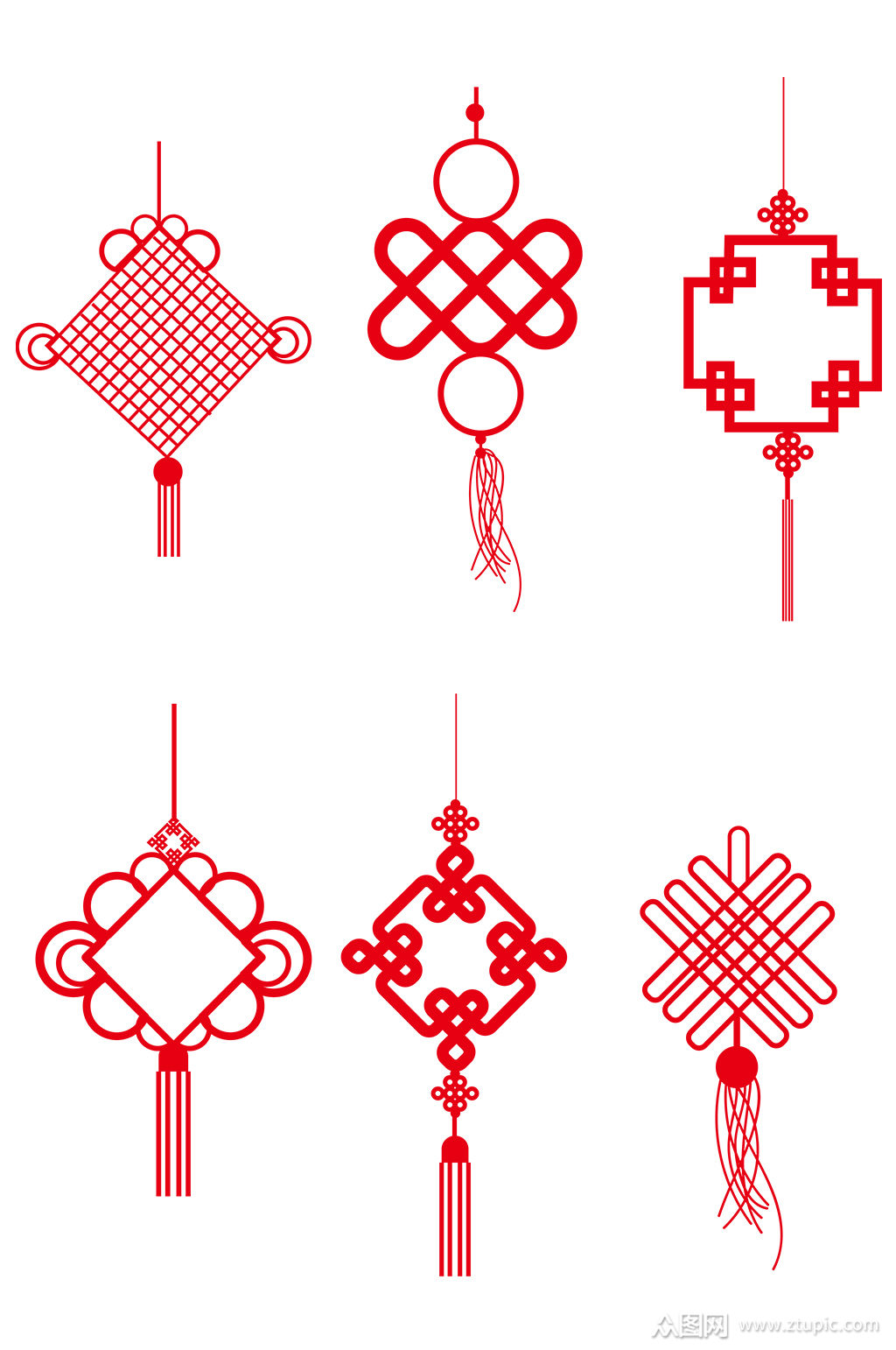 中国结花纹喜庆新年元素