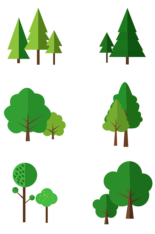 矢量树木大树矢量图设计树元素免抠-众图网
