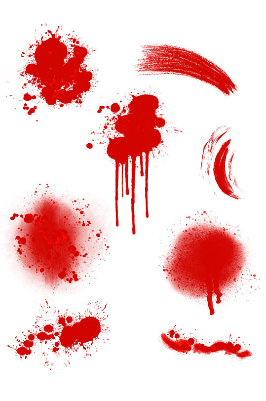 血腥血迹设计素材免抠-众图网