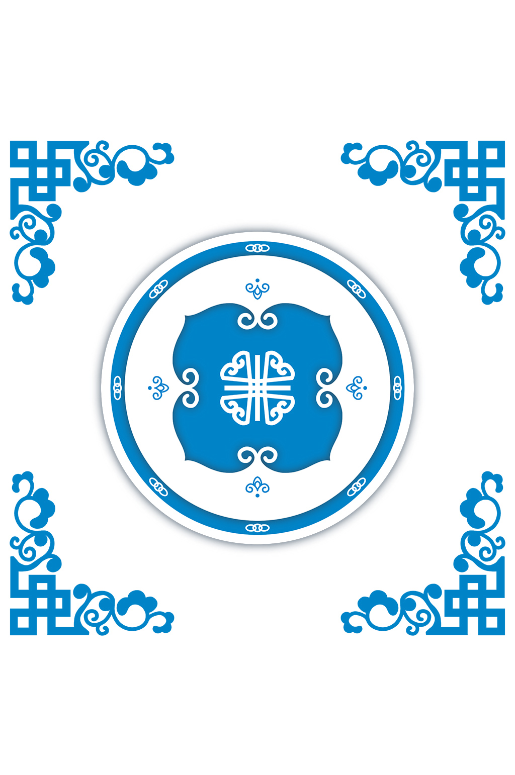 蒙古族顶花边框蕾丝图片 蒙古族蒙元文化素材