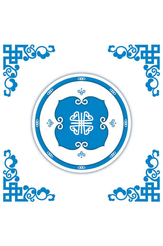 蒙古族顶花边框蕾丝图片 蒙古族蒙元文化素材-众图网