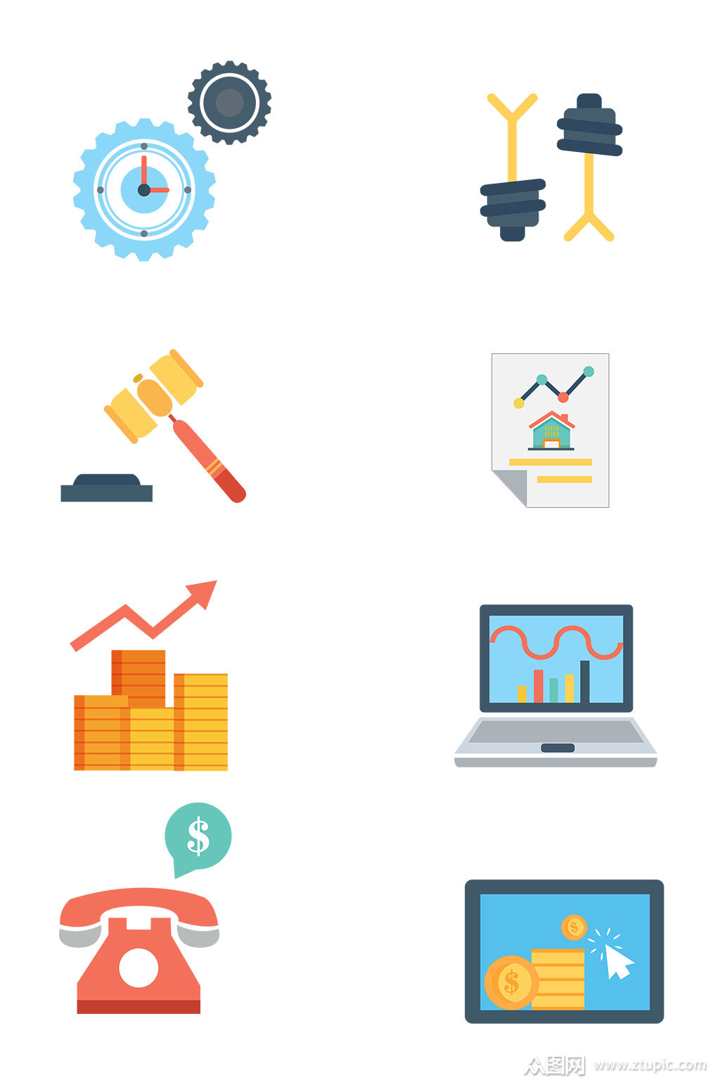 财务金融商务图标矢量素材