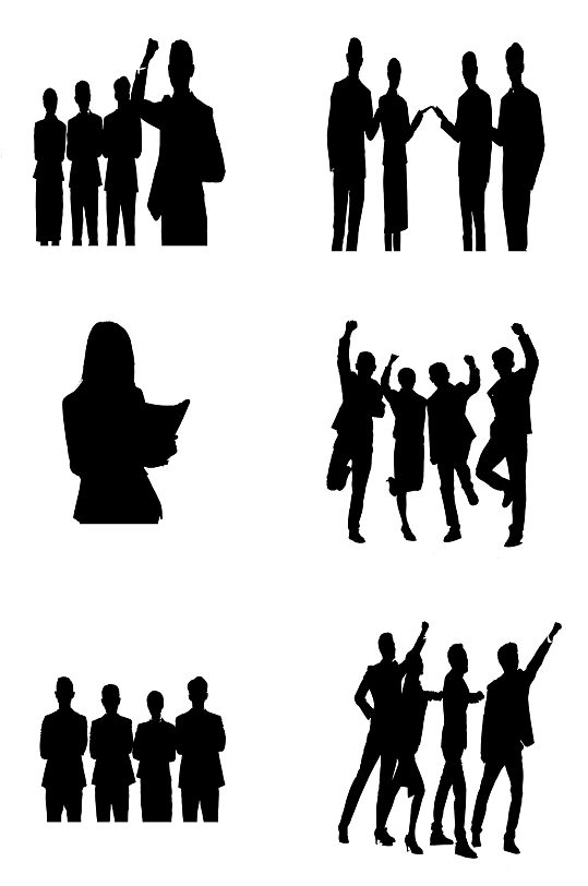 商务人物剪影图片免抠