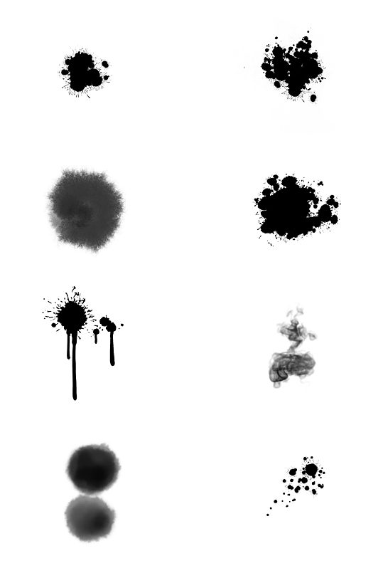 水墨中国风矢量墨滴