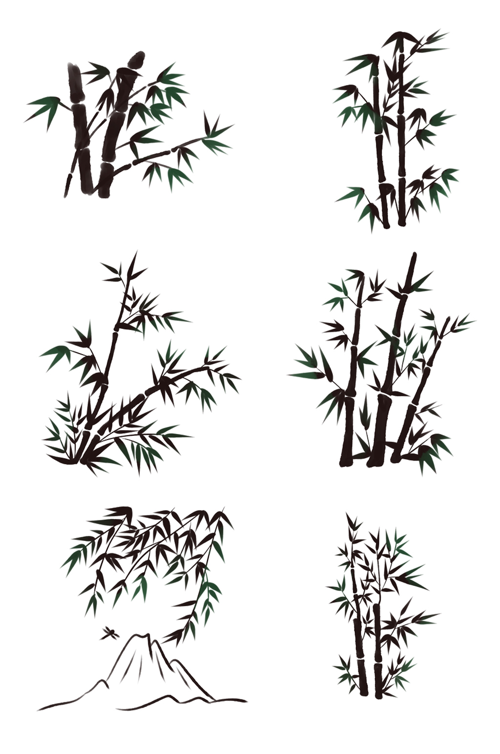 中国风竹子免抠元素