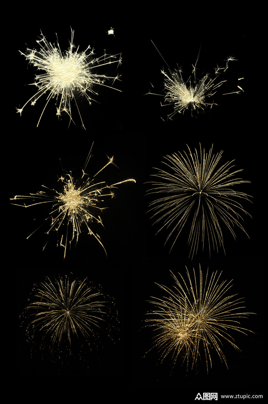 金色焰火烟花闪耀素材
