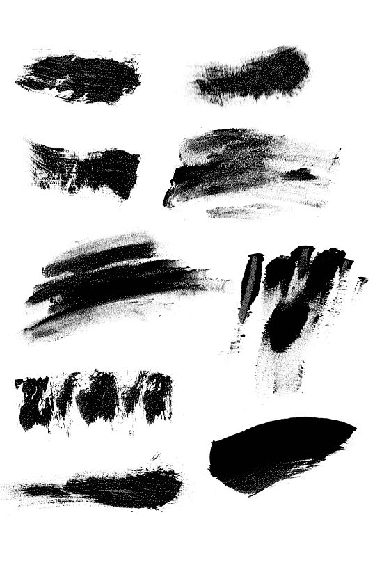 笔刷效果毛笔笔触墨迹