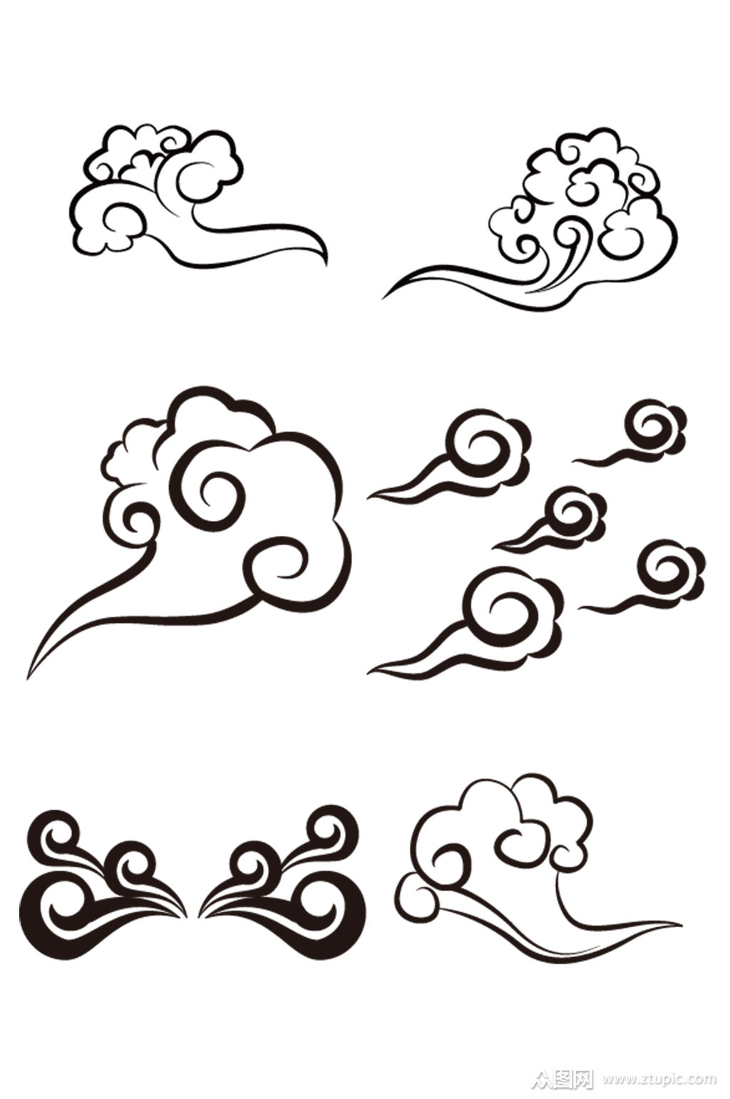 端午祥云矢量元素设计