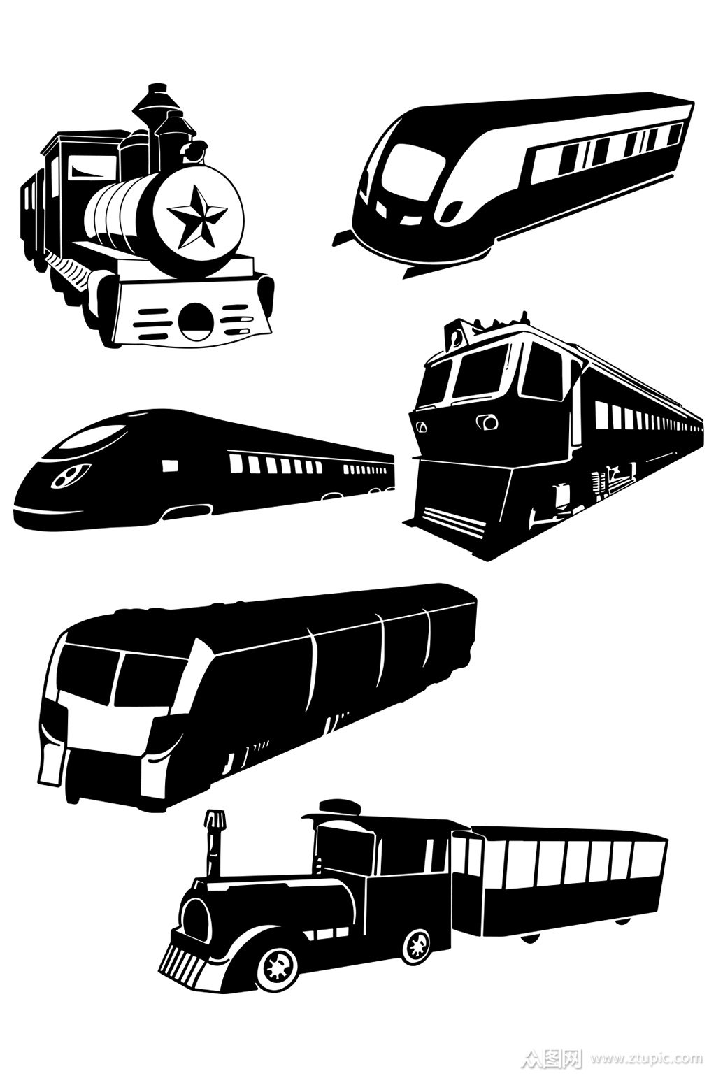 火车的轮廓收藏免抠素材