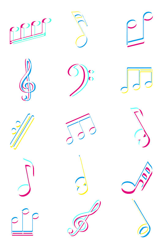 抖音音乐时尚音符元素